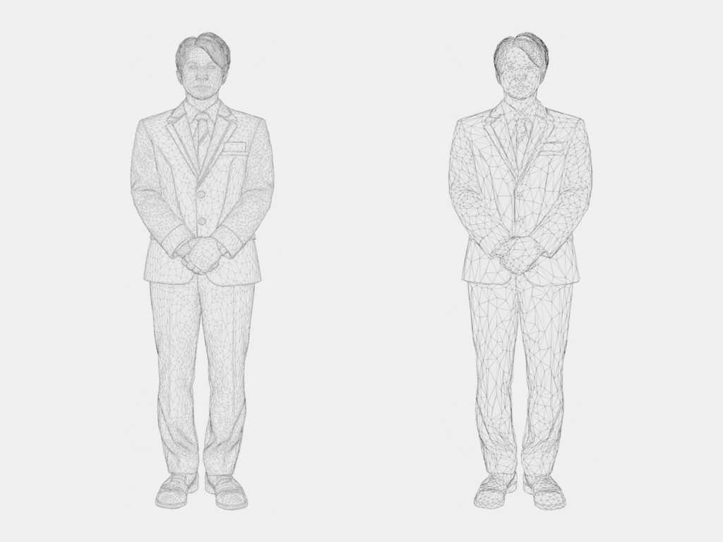 Japanese 3D People Vol.15|日本人 葬儀場 3D人物 5体(葬儀スタッフ・僧侶・喪服の子ども)【建築パース・添景】FBX/OBJ/glTF/Blender