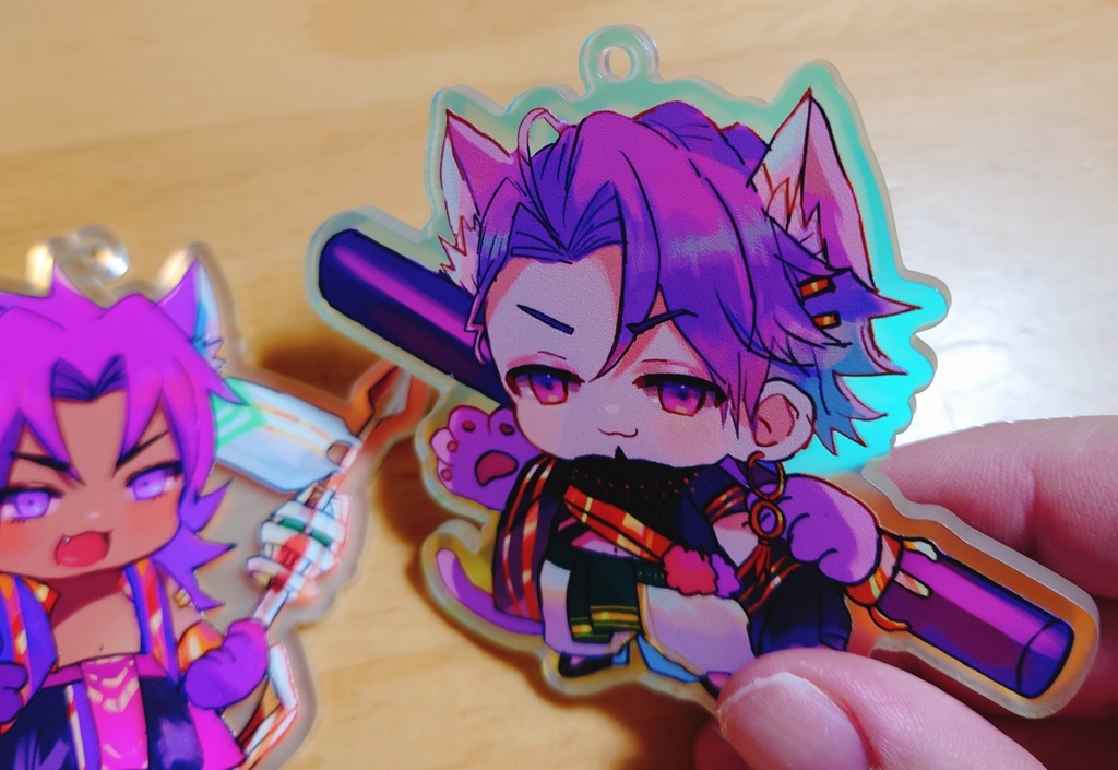 ビヨねこオーロラアクキー