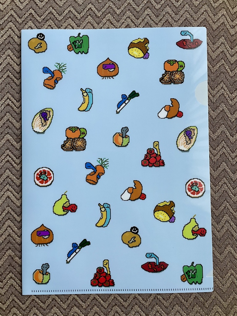 A4クリアファイル*カラフルCUTEなイモムシがユニーク!(eat up dream!)