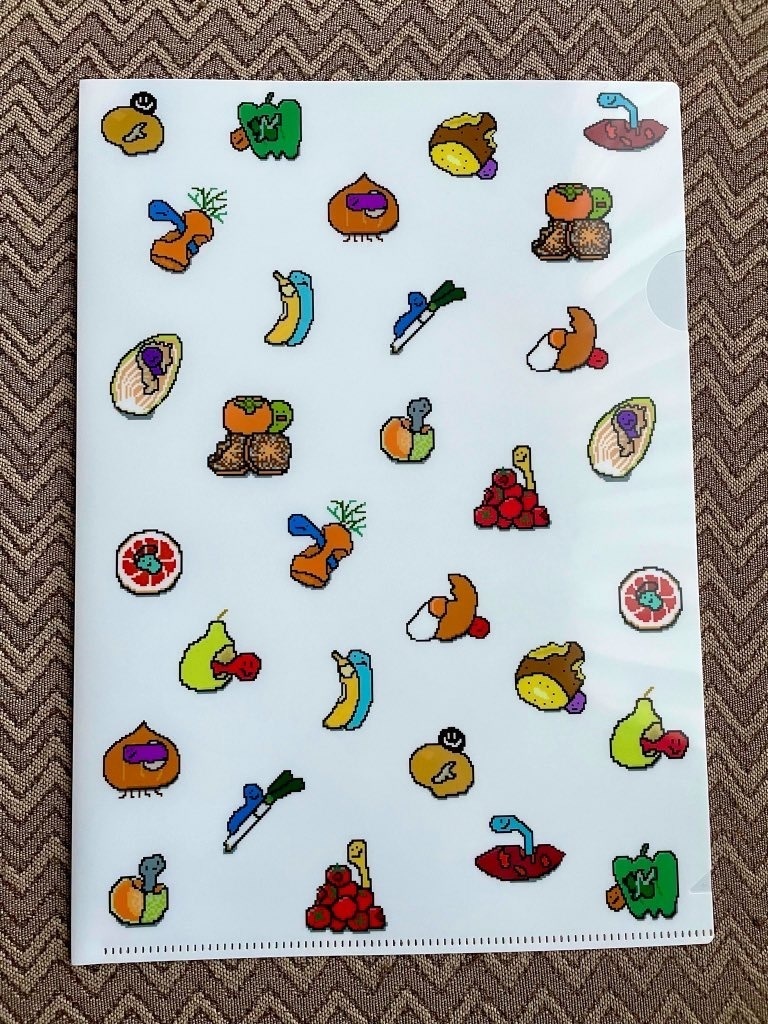 A4クリアファイル*カラフルCUTEなイモムシがユニーク!(eat up dream!)