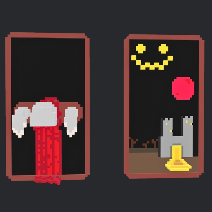 【3Dボクセル・glbデータ】ドリームレリーフ:ハロウィン