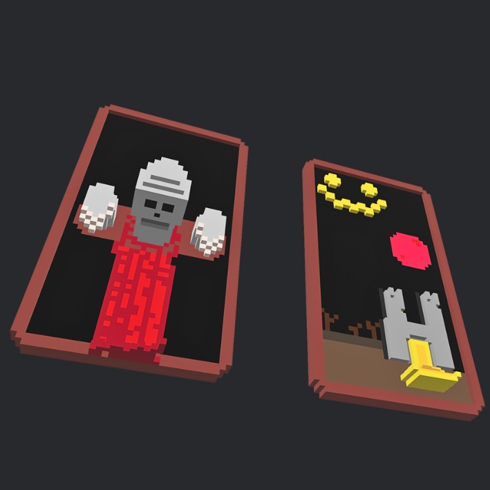 【3Dボクセル・glbデータ】ドリームレリーフ:ハロウィン