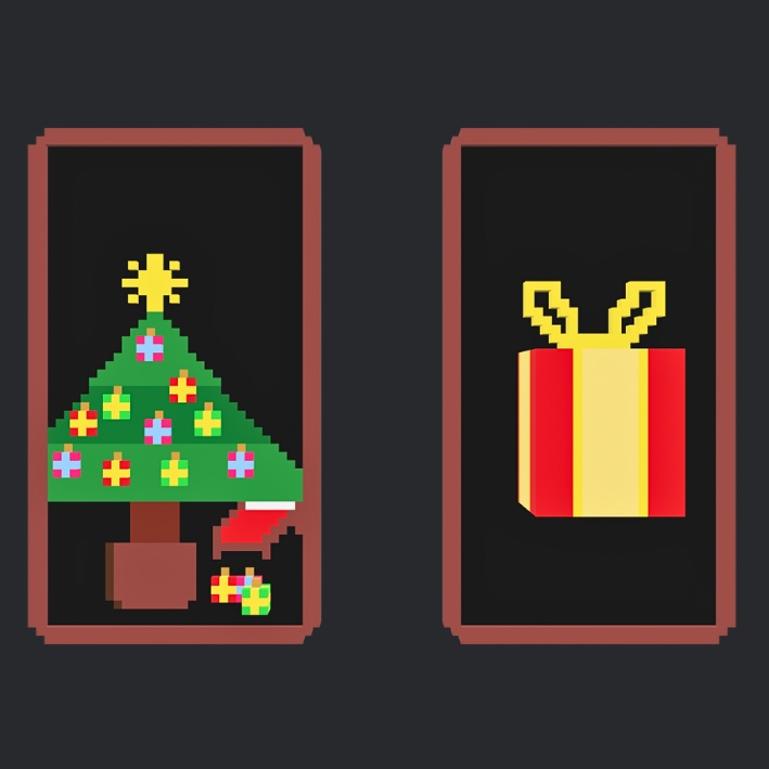 【3Dボクセル・glbデータ】ドリームレリーフ:クリスマス