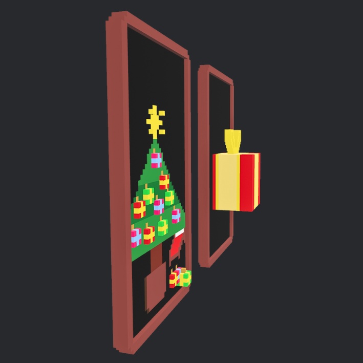 【3Dボクセル・glbデータ】ドリームレリーフ:クリスマス