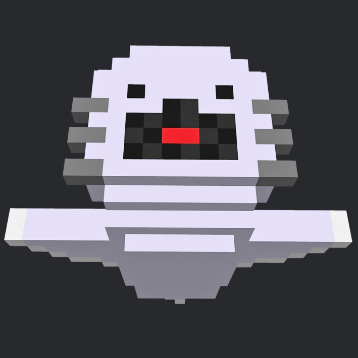 【3Dボクセル・glbデータ】セルフィン