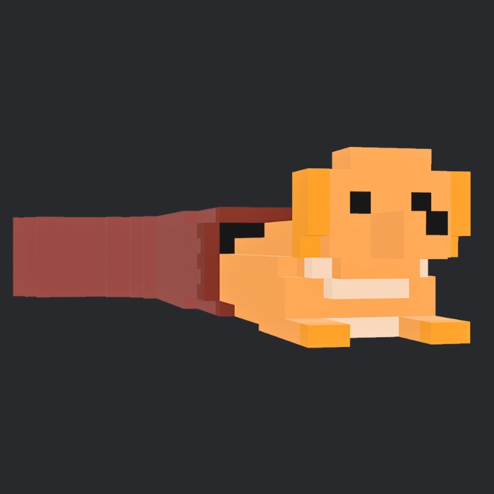 【3Dボクセル・glbデータ】ソックス・ドッグ