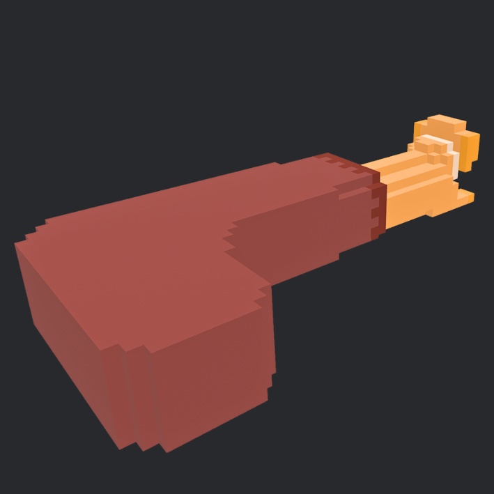 【3Dボクセル・glbデータ】ソックス・ドッグ