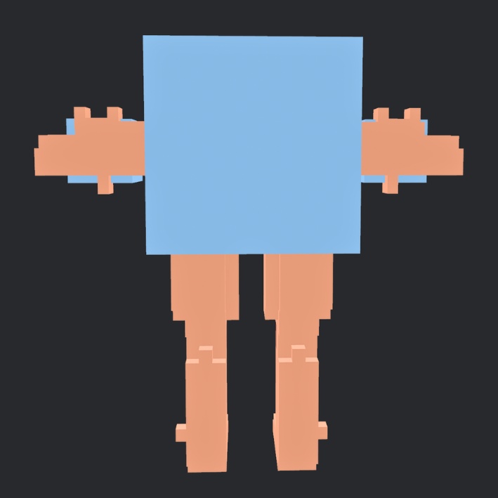 【3Dボクセル・glbデータ】アイスボーイ