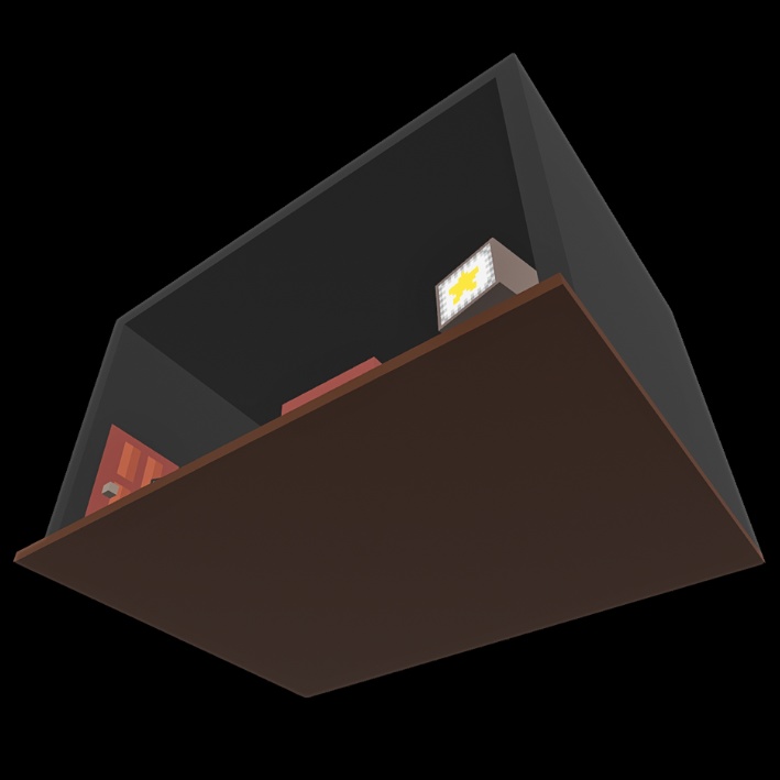 【3Dボクセル・glbデータ】テレビちゃんハウス(シートホットスポット付き)