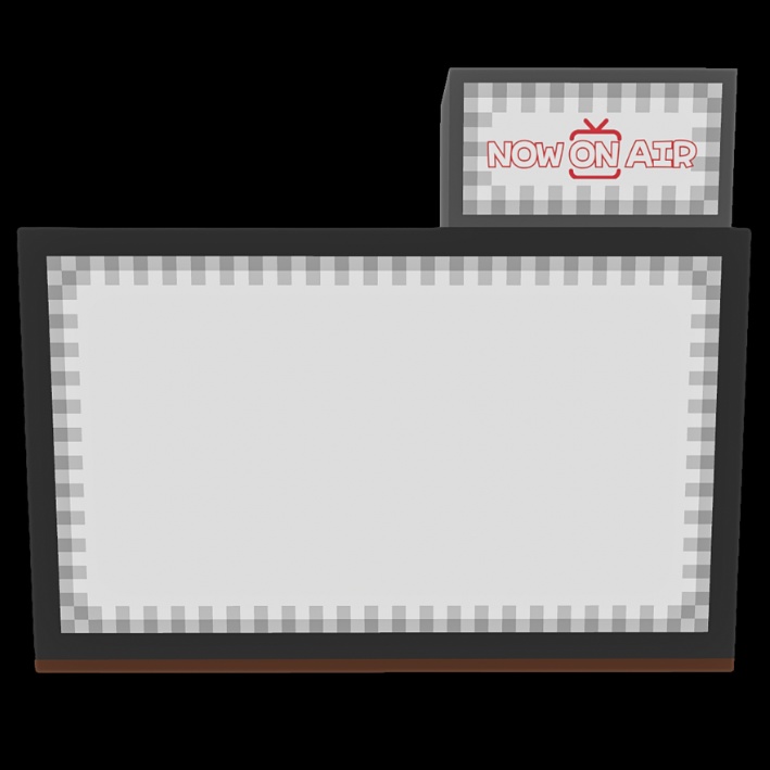 【3Dボクセル・glbデータ】テレビちゃんハウス(シートホットスポット付き)