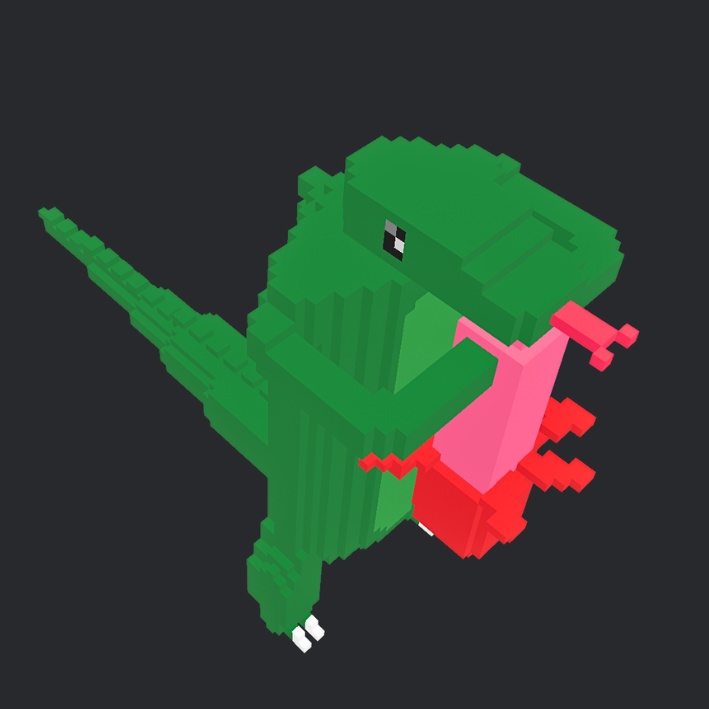 【3Dボクセル・glbデータ】ソーサソー