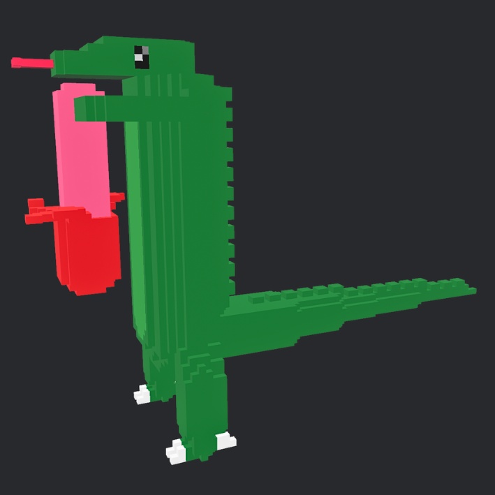 【3Dボクセル・glbデータ】ソーサソー