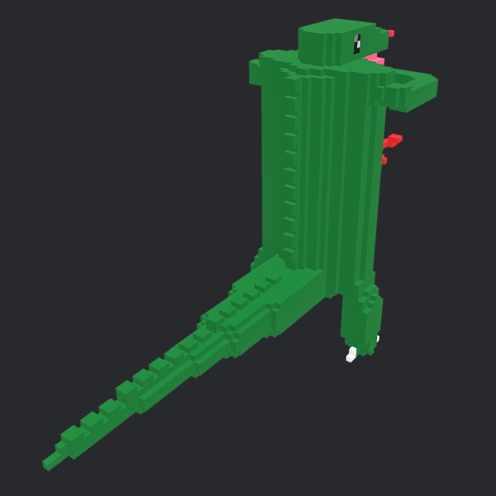 【3Dボクセル・glbデータ】ソーサソー