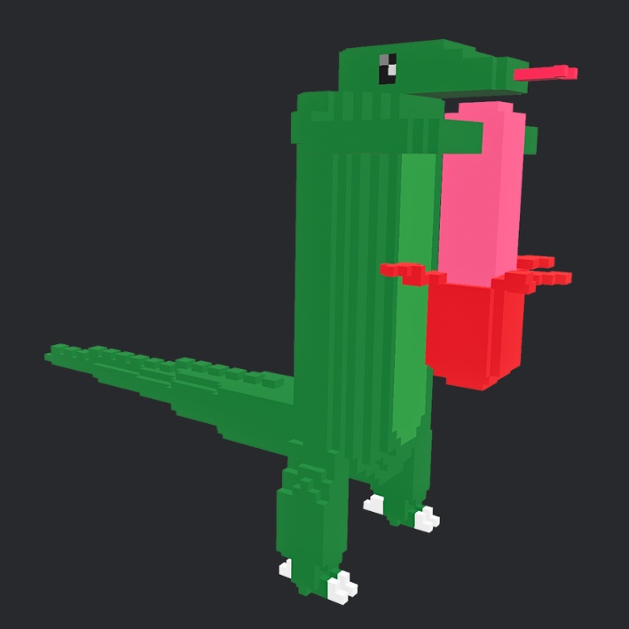 【3Dボクセル・glbデータ】ソーサソー