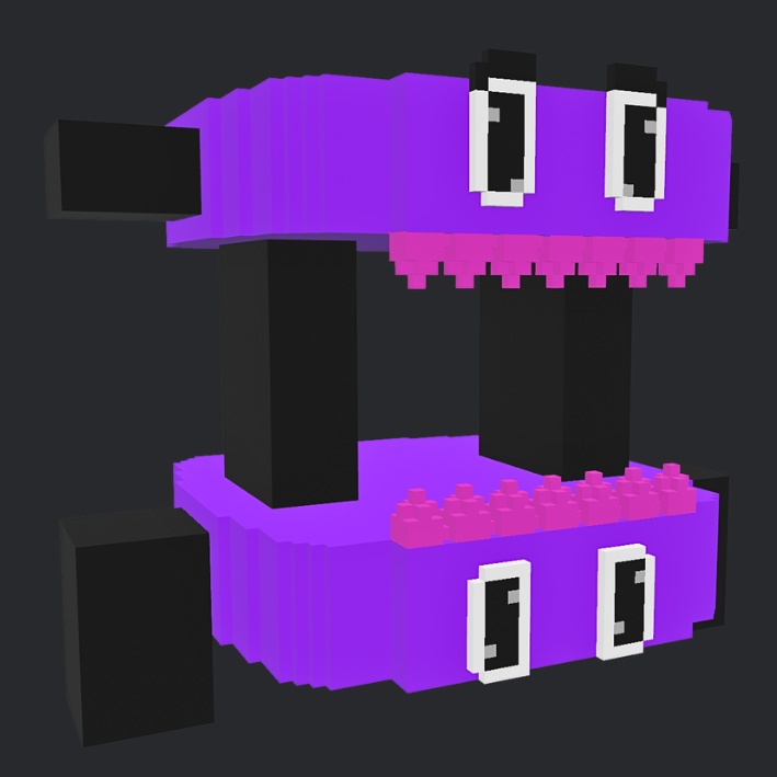 【3Dボクセル・glbデータ】モンスター