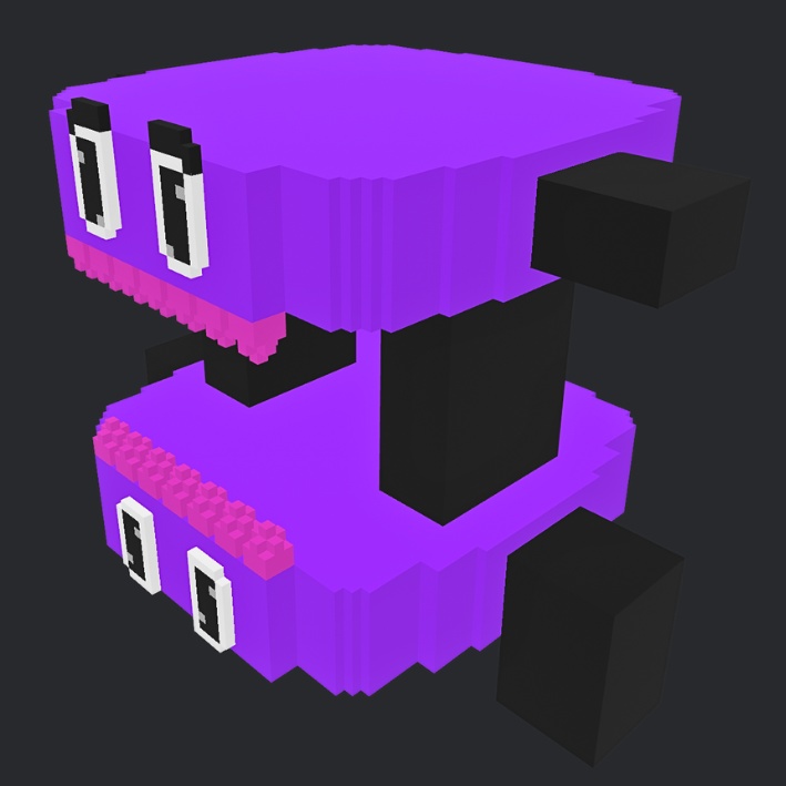 【3Dボクセル・glbデータ】モンスター