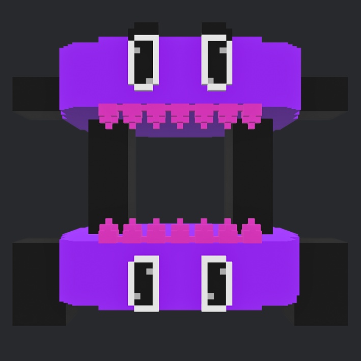 【3Dボクセル・glbデータ】モンスター