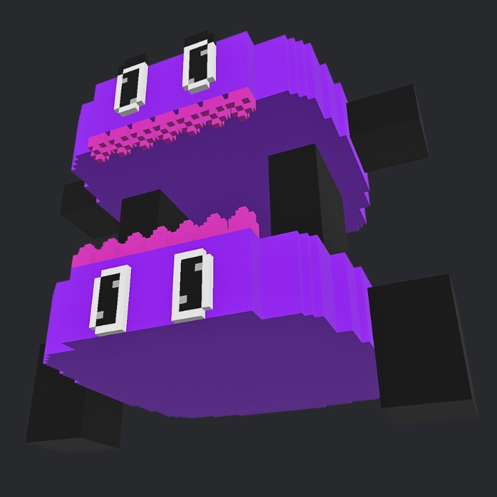 【3Dボクセル・glbデータ】モンスター