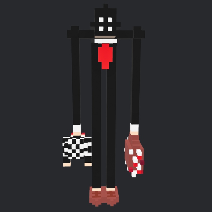 【3Dボクセル・glbデータ】No.4444