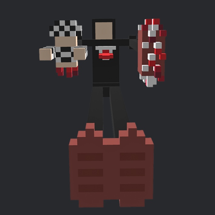 【3Dボクセル・glbデータ】No.4444