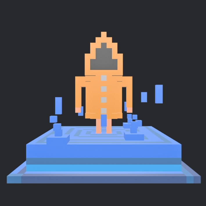 【3Dボクセル・glbデータ】レインベール