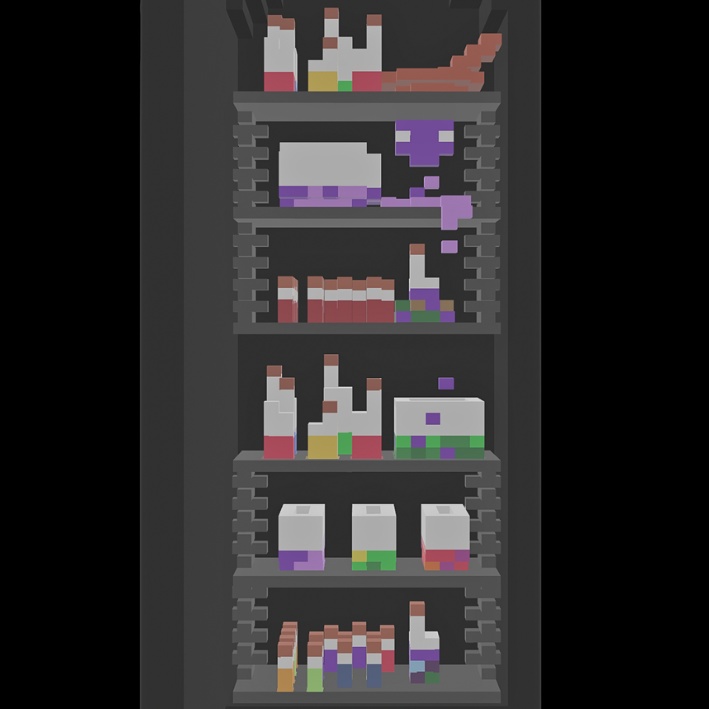 【3Dボクセル・glbデータ】ポイズンケース