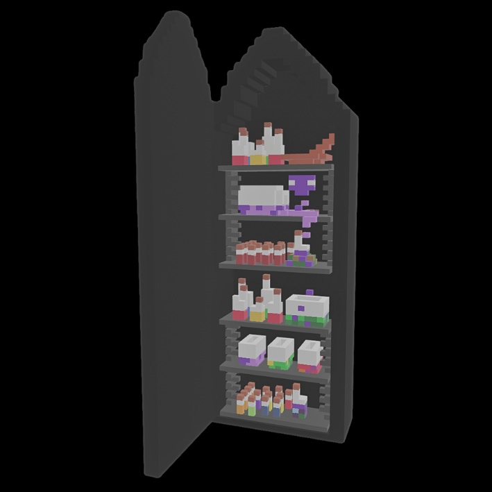 【3Dボクセル・glbデータ】ポイズンケース