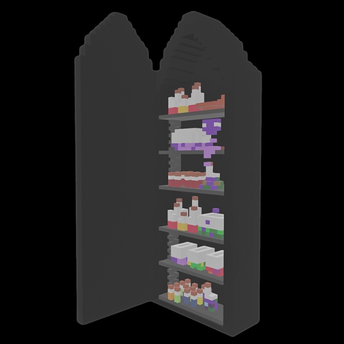 【3Dボクセル・glbデータ】ポイズンケース