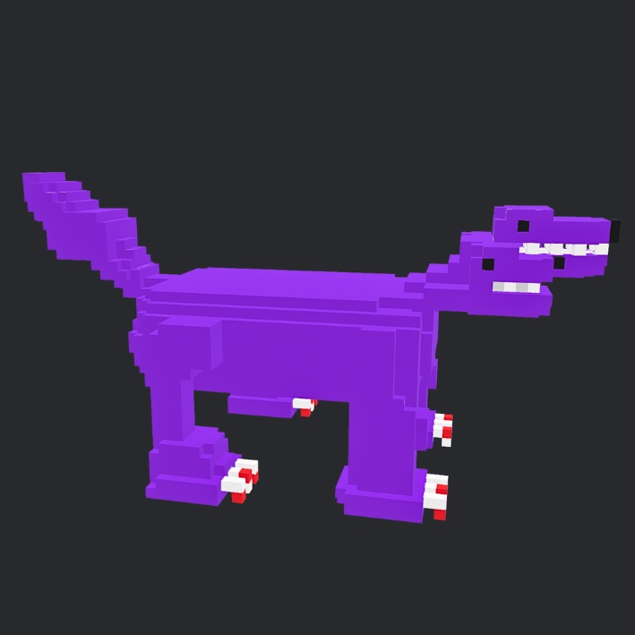 【3Dボクセル・glbデータ】ケルベロス