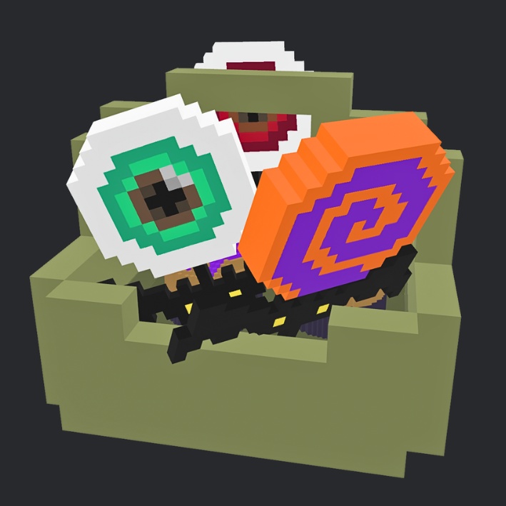 【3Dボクセル・glbデータ】ハロウィンスイーツ