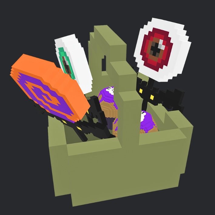 【3Dボクセル・glbデータ】ハロウィンスイーツ
