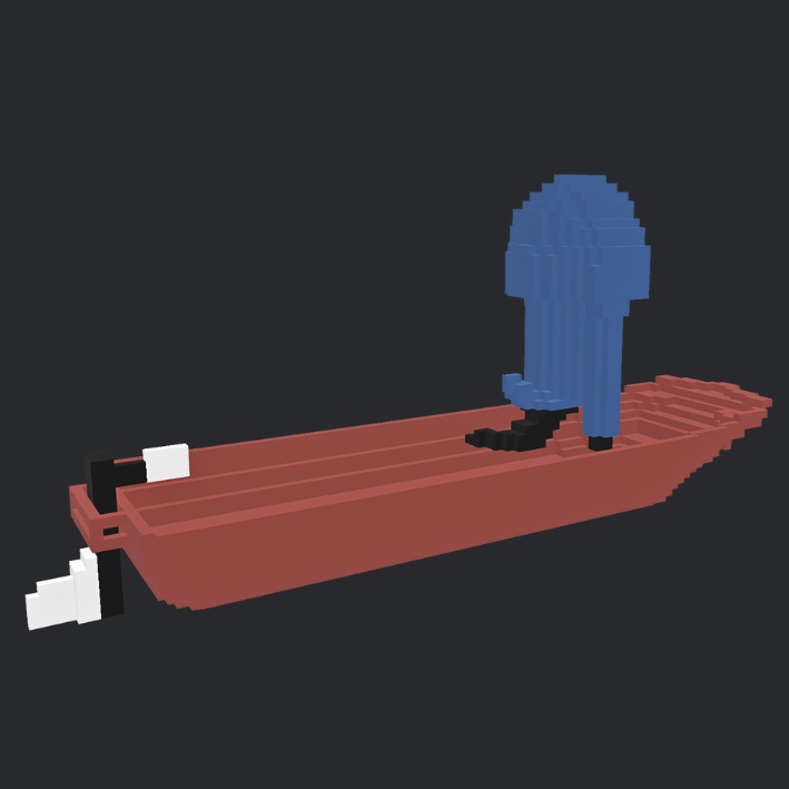 【3Dボクセル・glbデータ】フェリン(シートホットスポット付き)