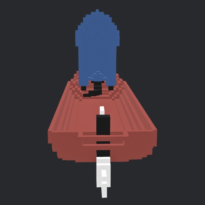 【3Dボクセル・glbデータ】フェリン(シートホットスポット付き)