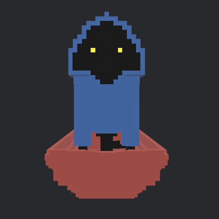 【3Dボクセル・glbデータ】フェリン(シートホットスポット付き)