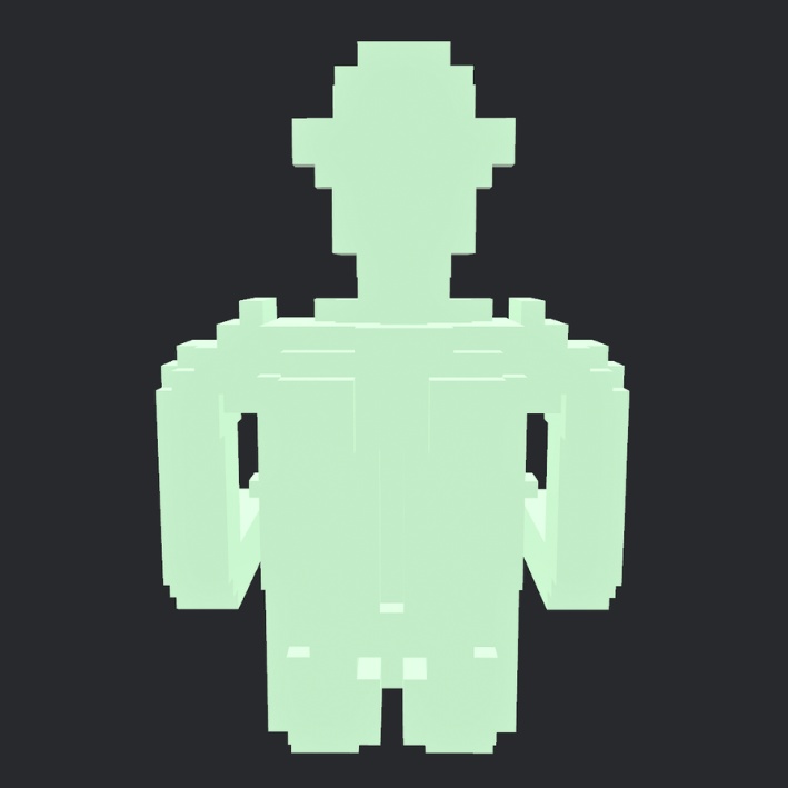 【3Dボクセル・glbデータ】ホリン