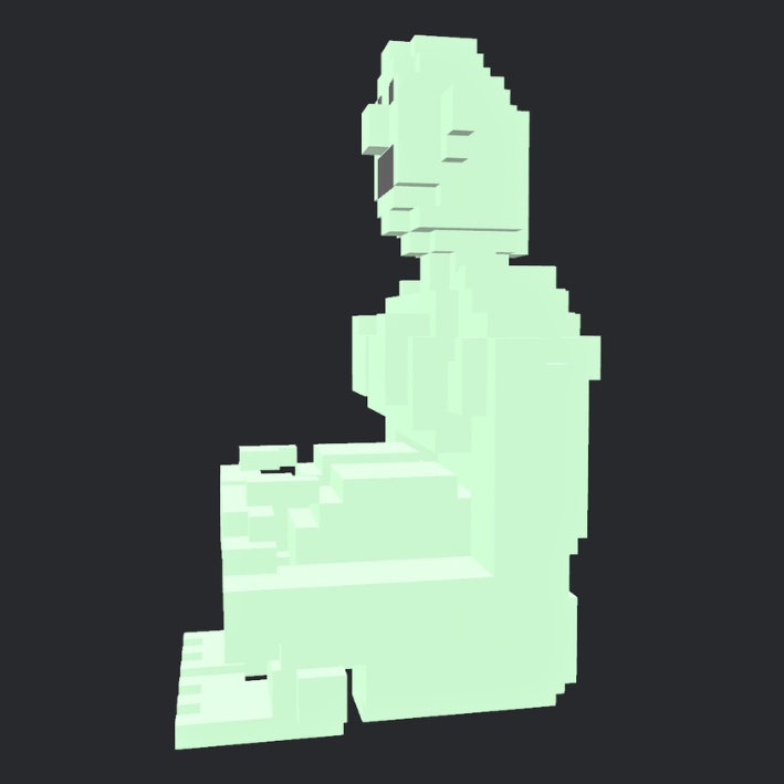 【3Dボクセル・glbデータ】ホリン