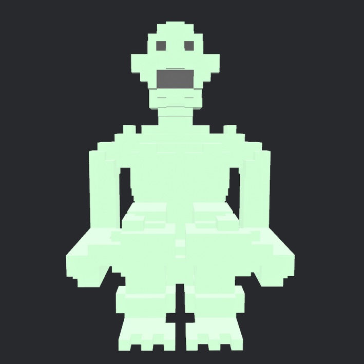 【3Dボクセル・glbデータ】ホリン