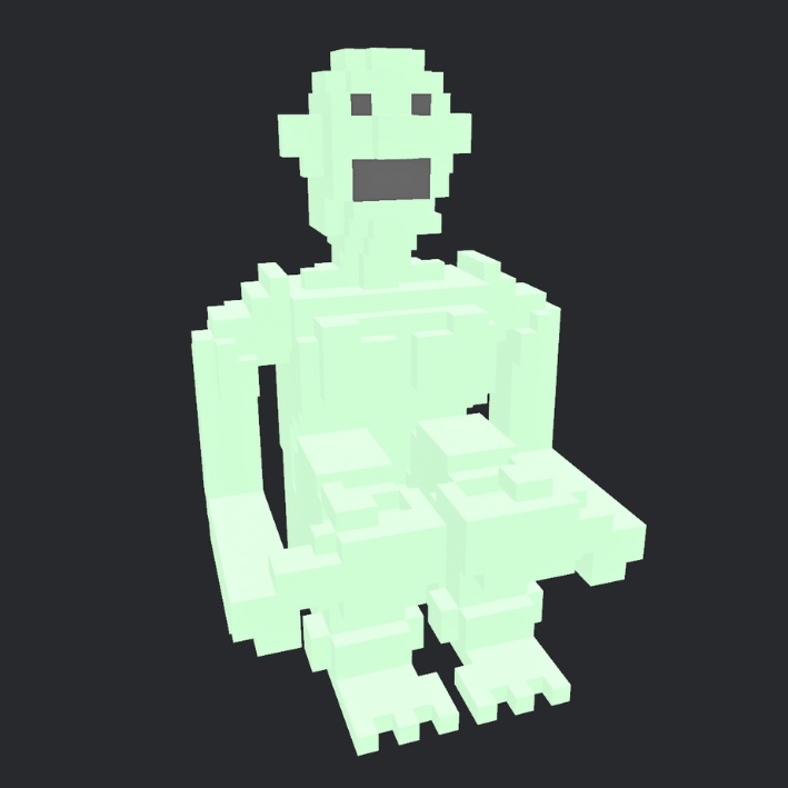 【3Dボクセル・glbデータ】ホリン