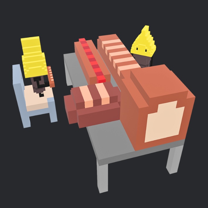 【3Dボクセル・glbデータ】トリッキー