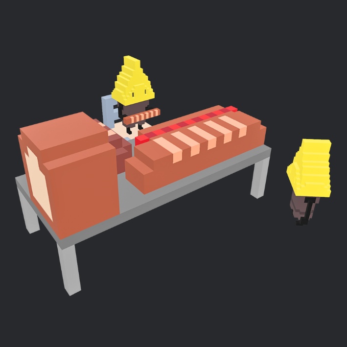 【3Dボクセル・glbデータ】トリッキー