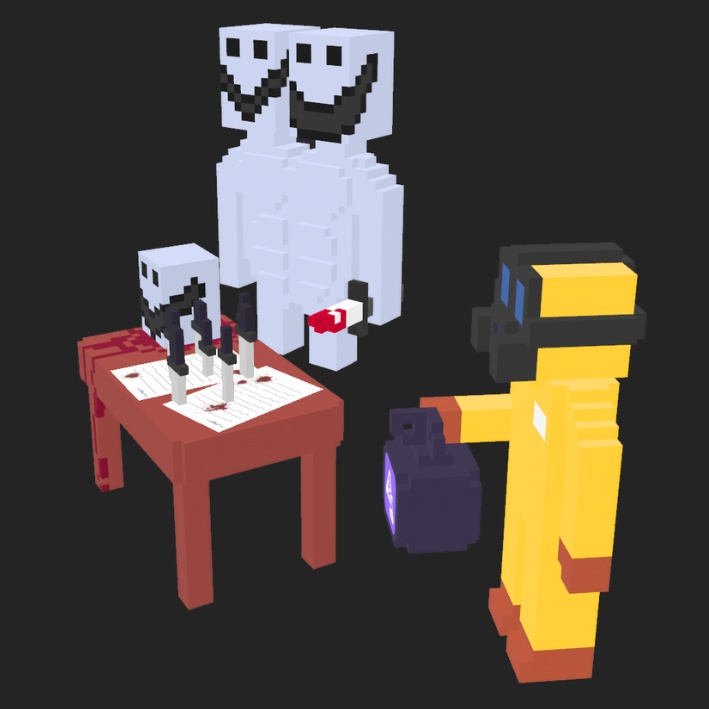 【3Dボクセル・glbデータ】Toxic Genesis【architectセット】