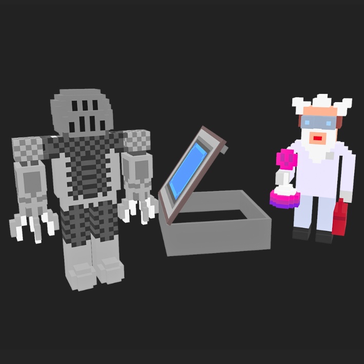 【3Dボクセル・glbデータ】Toxic Genesis【genesisセット】（アニメーション付き）