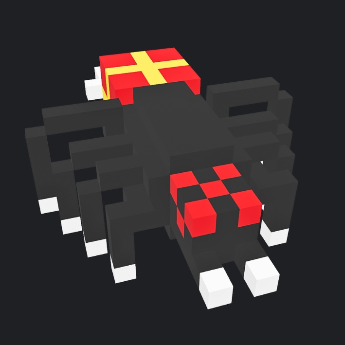 【3Dボクセル・glbデータ】ギフト・ウィーバー