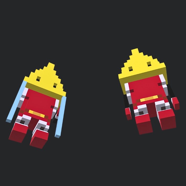 【3Dボクセル・glbデータ】トリッキー・サンタ