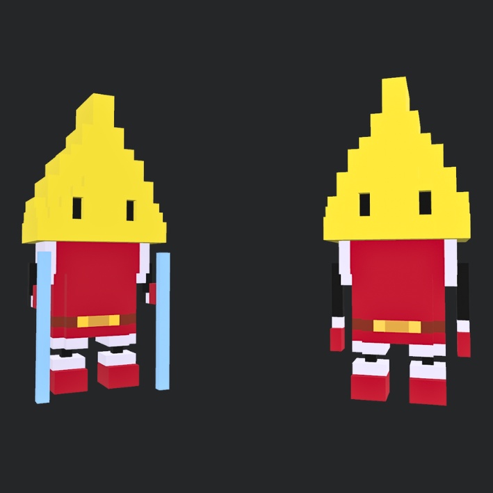 【3Dボクセル・glbデータ】トリッキー・サンタ