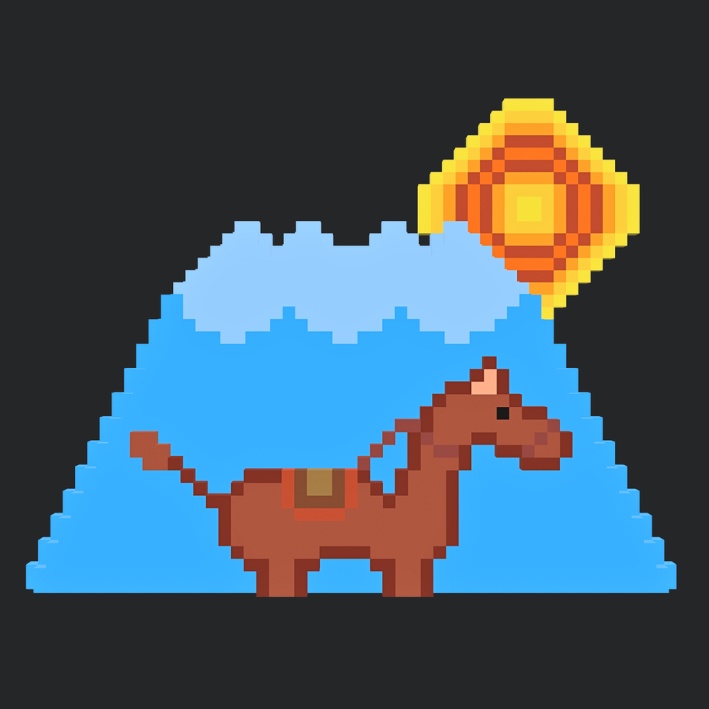 【3Dボクセル・glbデータ】 午（福守り）干支