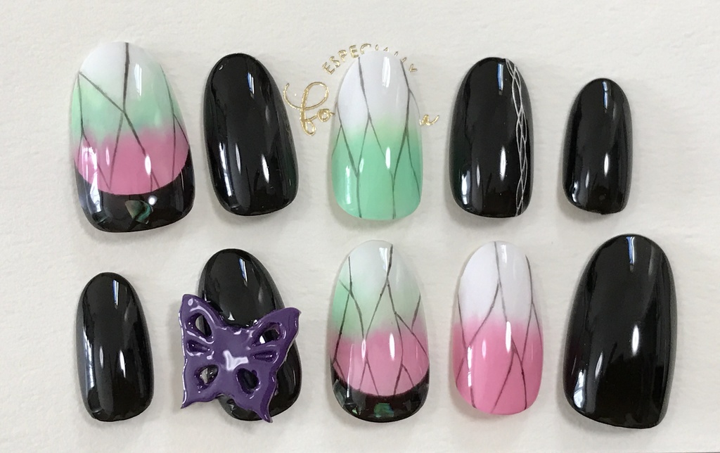 再販/鬼滅の刃/胡蝶しのぶ/ イメージネイルチップ