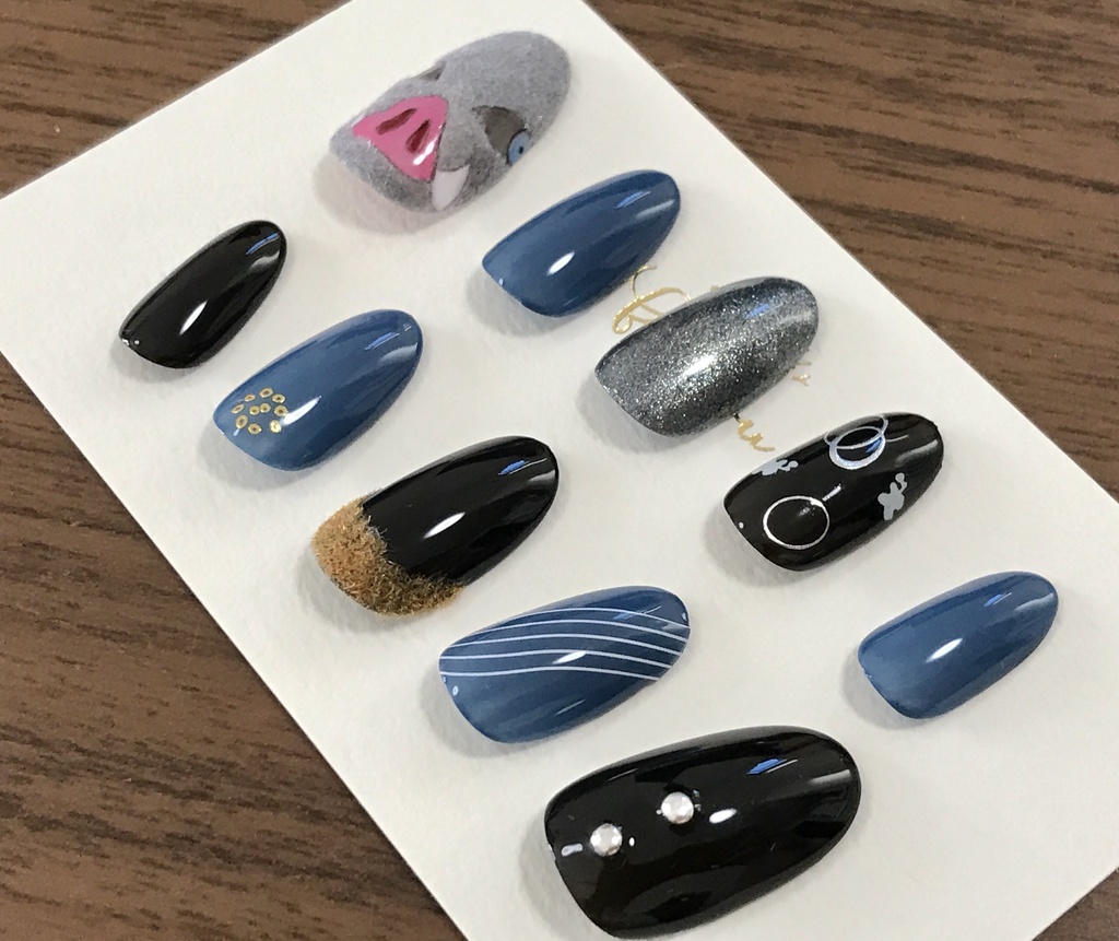 再販/鬼滅の刃/嘴平伊之助/イメージネイルチップ