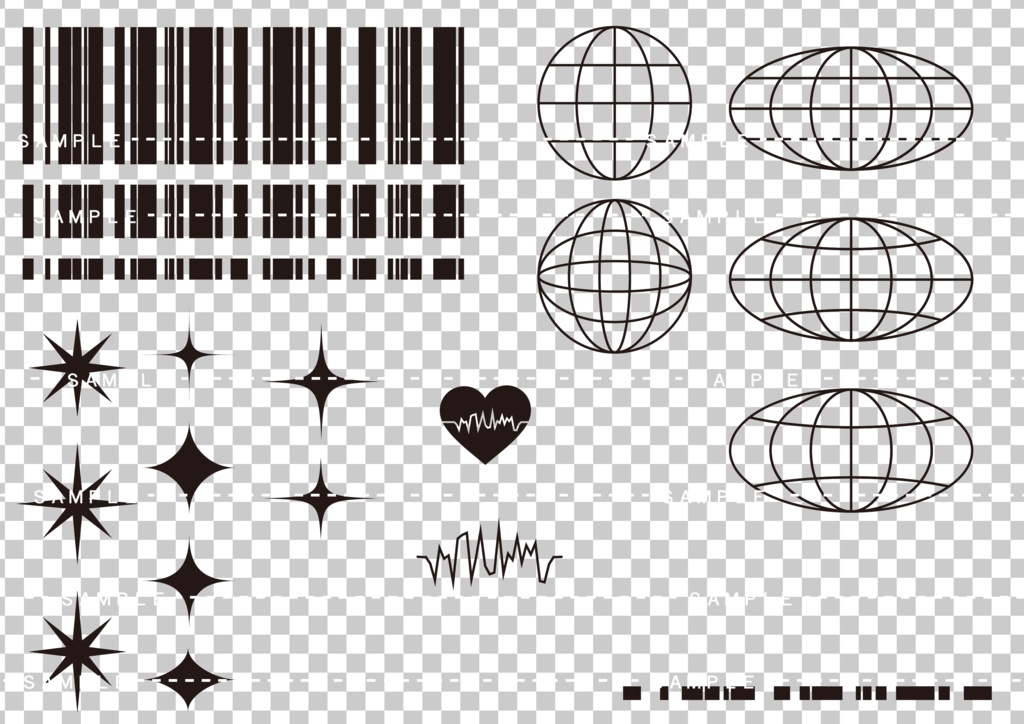 ストリート&サイバー素材セット