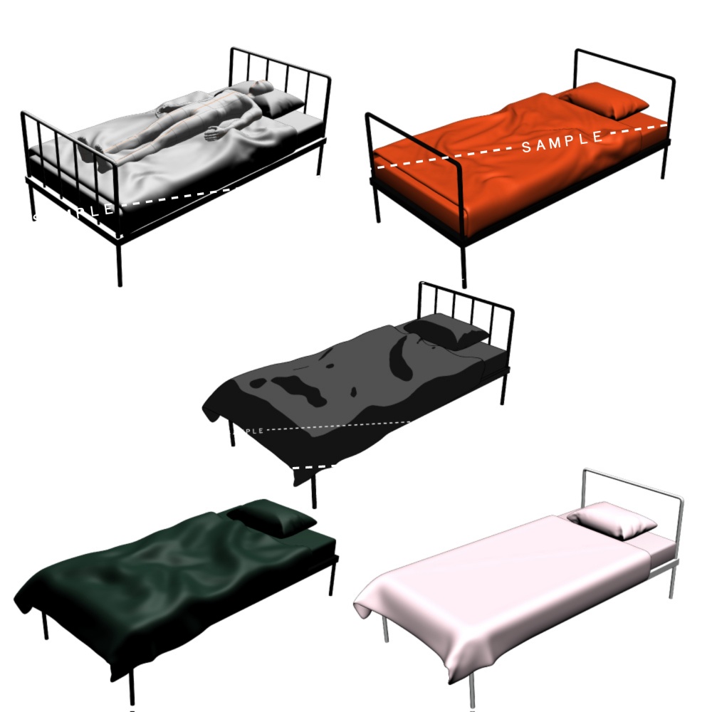 カスタマイズ3Dベッド【13色・6種】